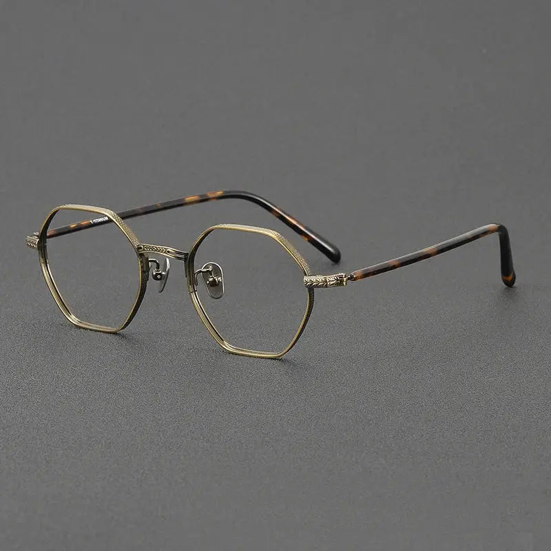 Women's Polygon Full Rim Titanium Prescription Glasses 63040 — view 5 | Rx Spectacle