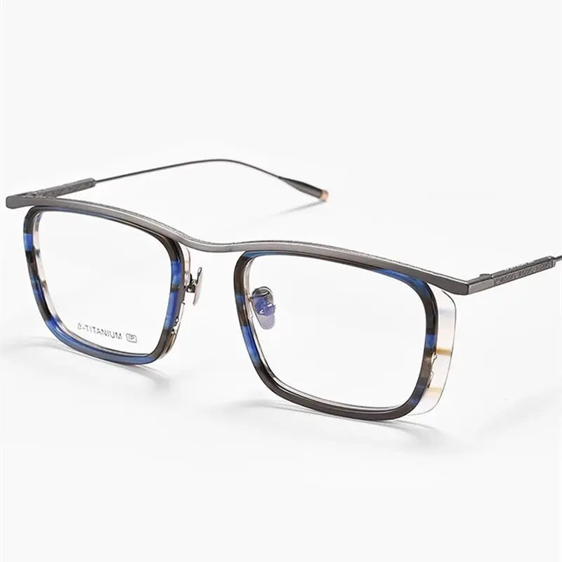 Unisex Square Full Rim Titanium Oversized Prescription Glasses 36150 — view 1 | Rx Spectacle