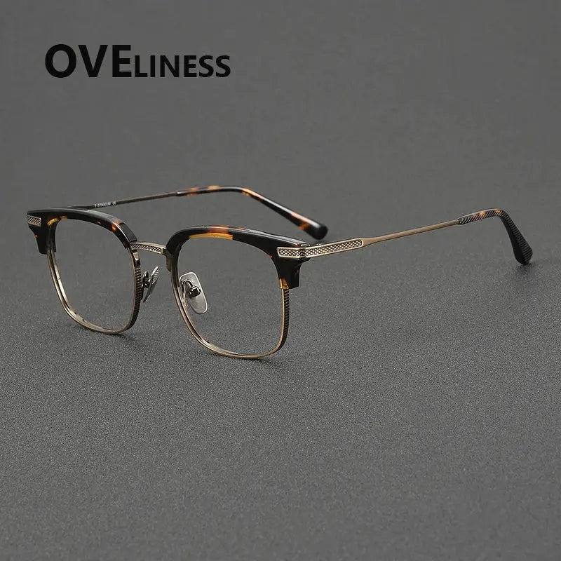 Unisex Square Full Rim Titanium Prescription Glasses 362080 — view 5 | Rx Spectacle