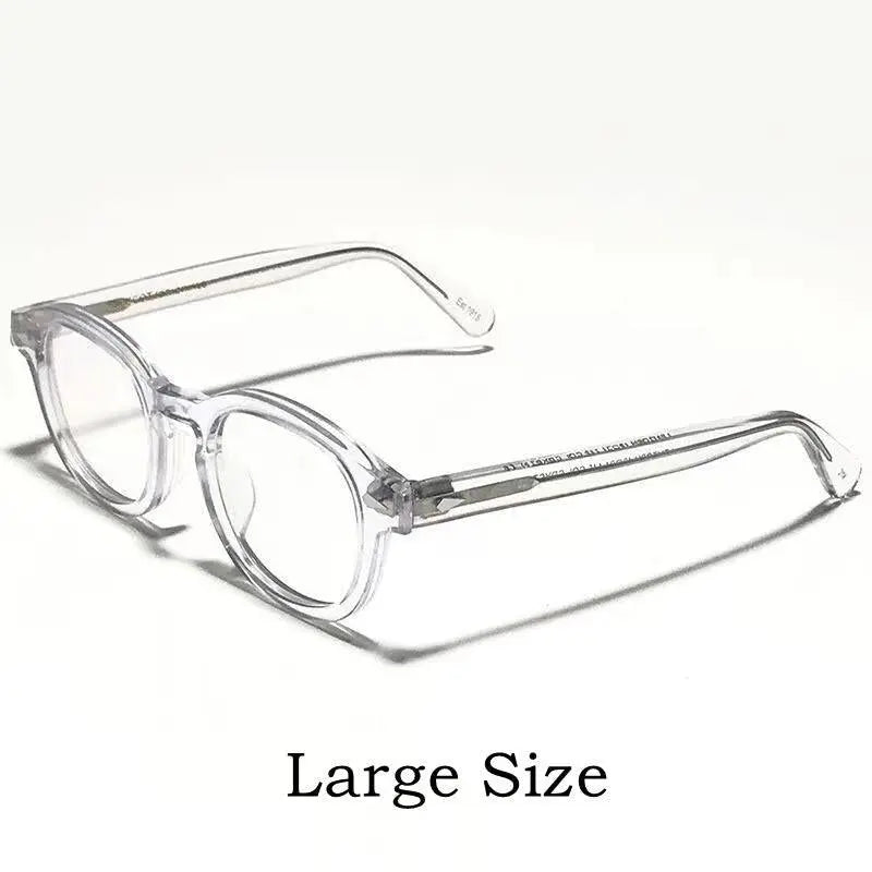 Unisex Round Full Rim Acetate Prescription Glasses Y1915 — view 2 | Rx Spectacle