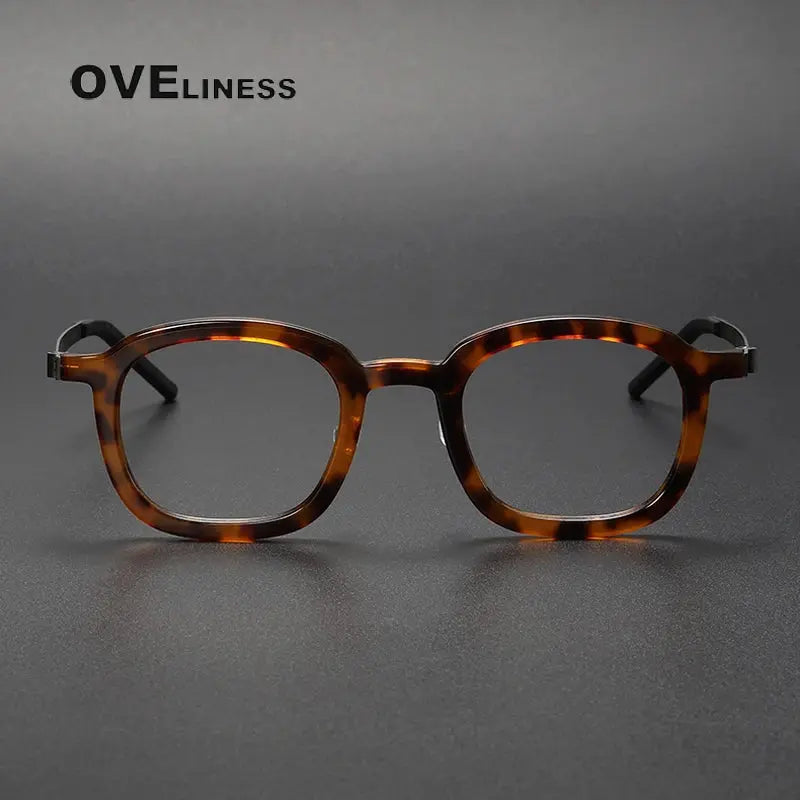 Unisex Square Full Rim Titanium Prescription Glasses 1050 — view 3 | Rx Spectacle