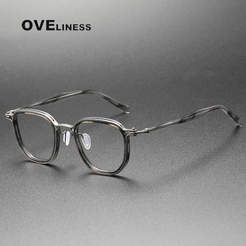 Unisex Round Full Rim Titanium Prescription Glasses 5865 — view 5 | Rx Spectacle