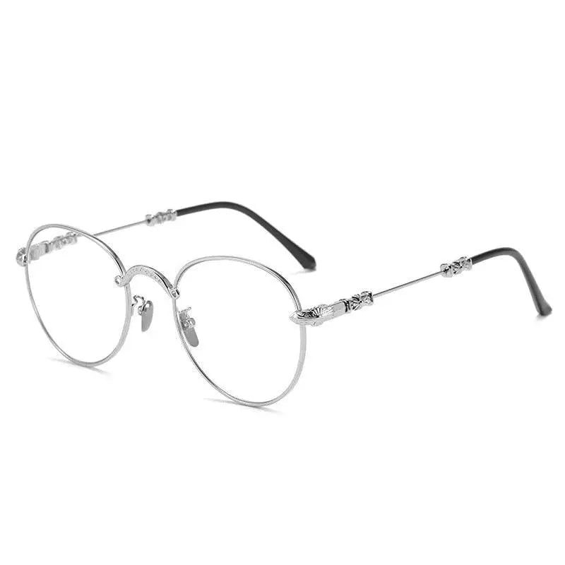 Unisex Oval Full Rim Alloy Reading Glasses 9003 — view 6 | Rx Spectacle