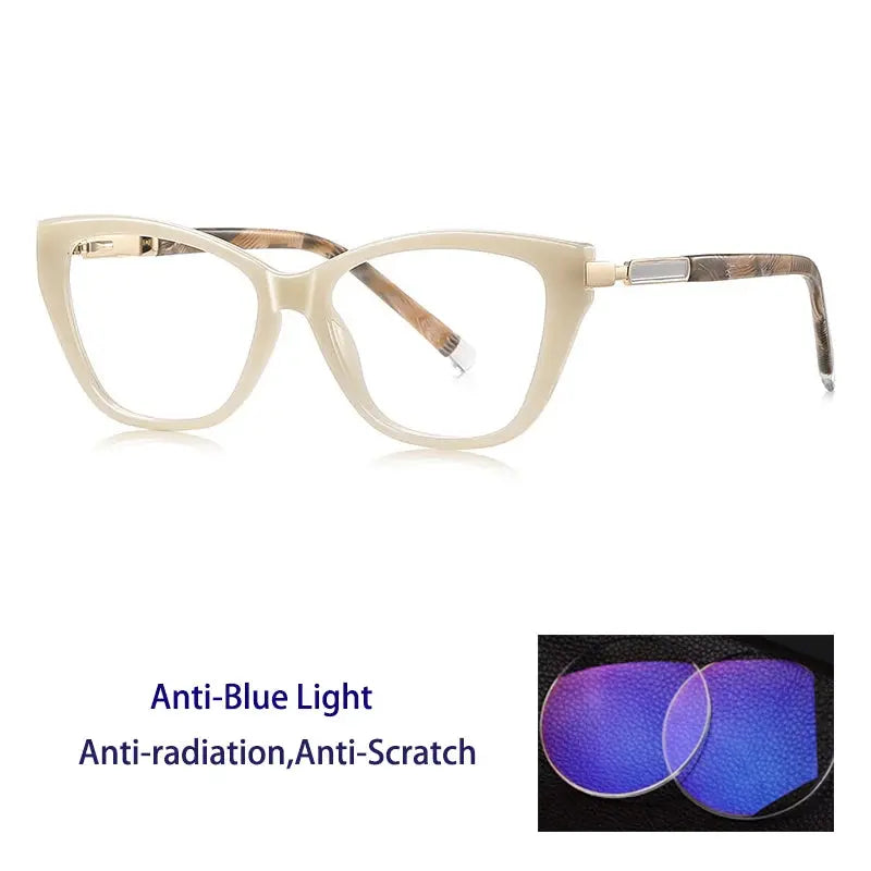 Women's Cat Eye Full Rim Acetate Reading Glasses 72209 — view 5 | Rx Spectacle