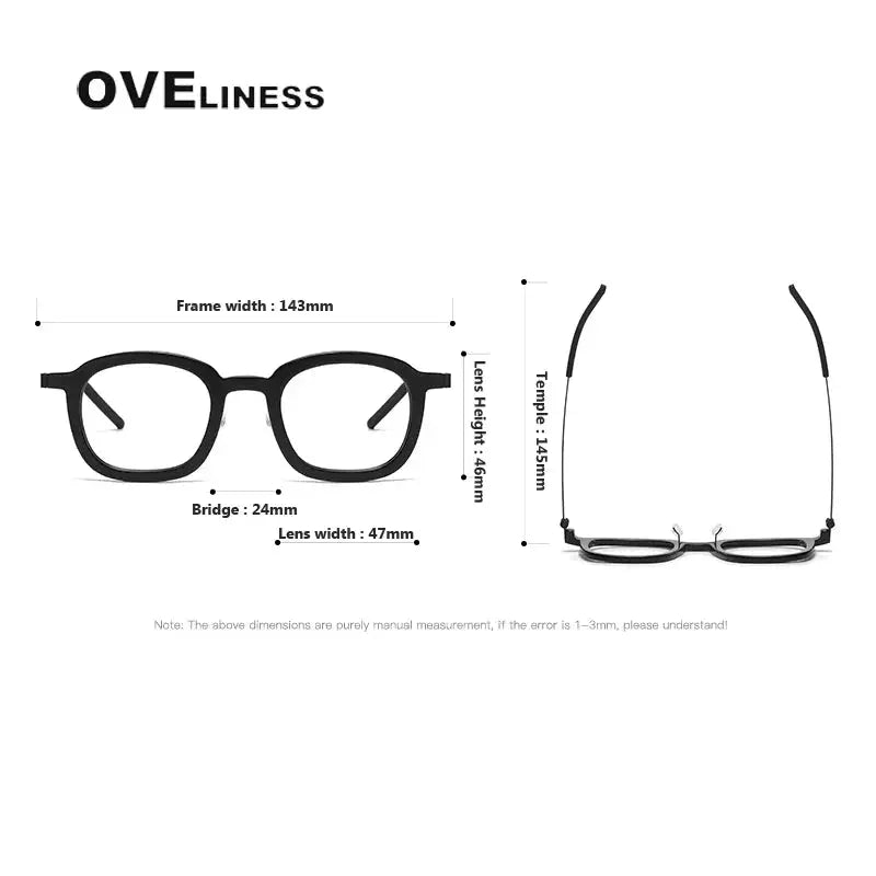 Unisex Square Full Rim Titanium Prescription Glasses 361050 — view 2 | Rx Spectacle