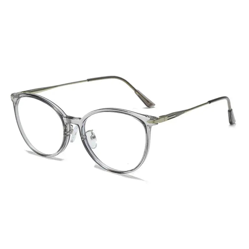 Women's Oval Full Rim Titanium Prescription Glasses 90 — view 5 | Rx Spectacle