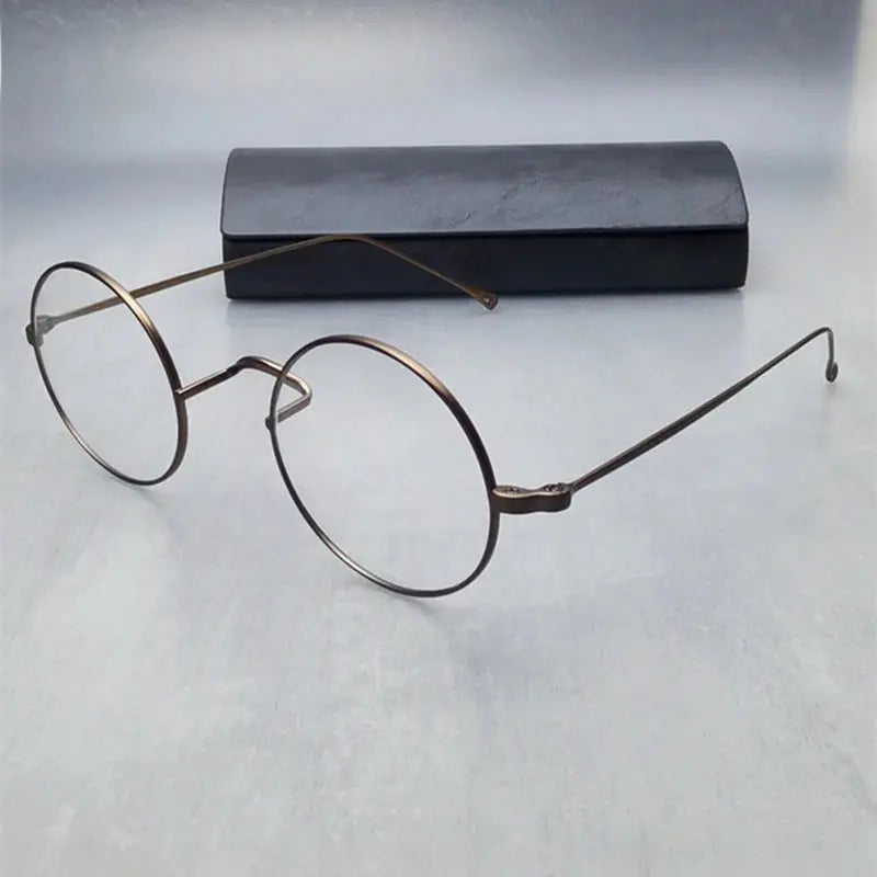 Women's Round Full Rim Titanium Prescription Glasses 285666 — view 6 | Rx Spectacle