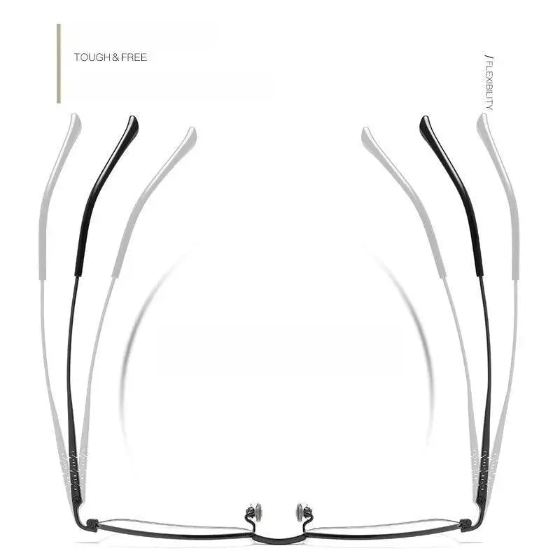 Men's Square Full Rim Titanium Prescription Glasses Mc82208 — view 6 | Rx Spectacle