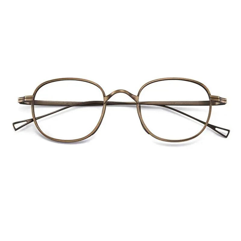 Unisex Round Full Rim Titanium Prescription Glasses 8016 — view 5 | Rx Spectacle