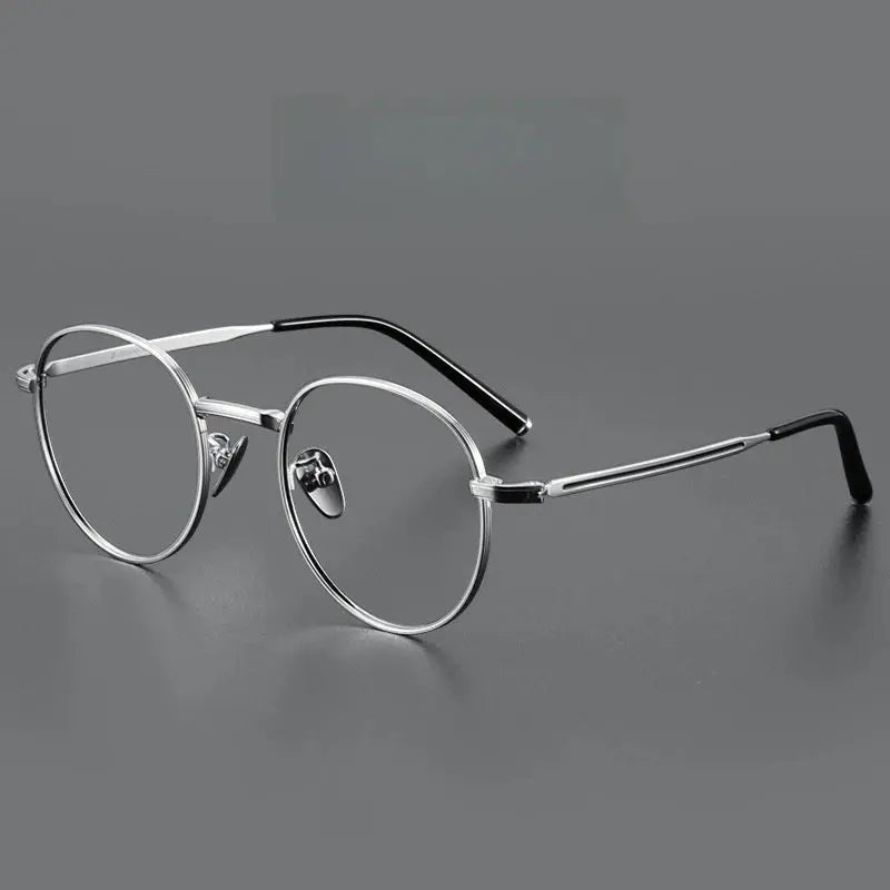 Women's Round Full Rim Titanium Prescription Glasses 182000 — view 8 | Rx Spectacle