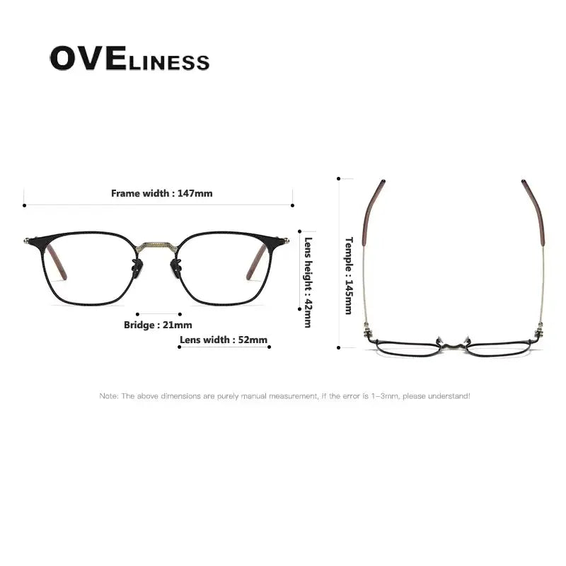 Men's Polygon Full Rim Titanium Prescription Glasses 67162 — view 2 | Rx Spectacle