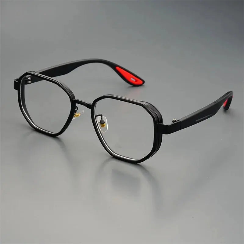 Men's Polygon Full Rim Titanium Prescription Glasses 100200 — view 5 | Rx Spectacle