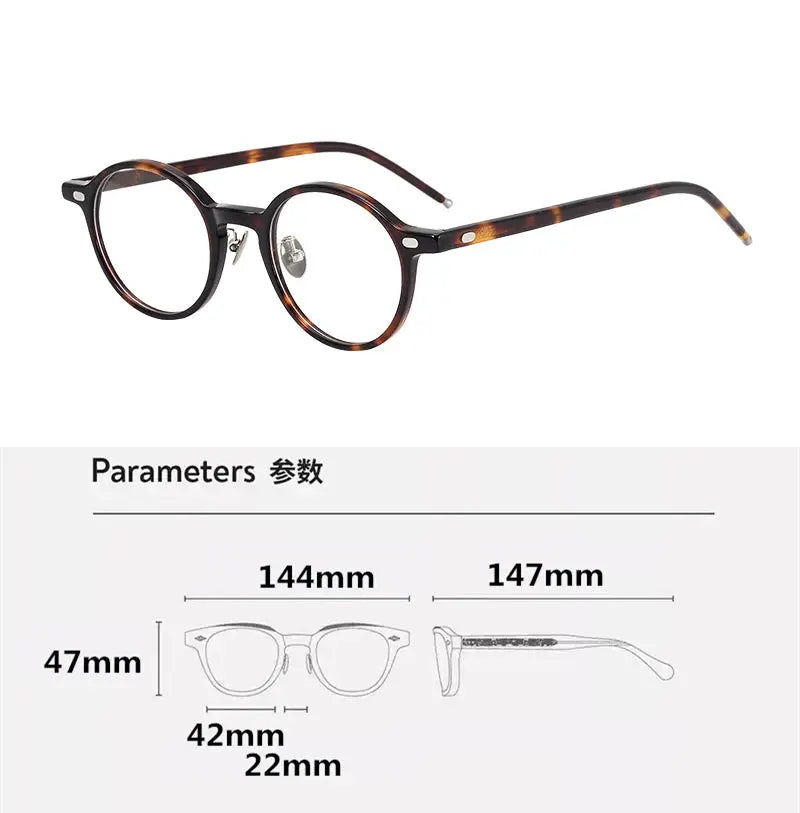 Unisex Round Full Rim Acetate Prescription Glasses 61705 — view 2 | Rx Spectacle