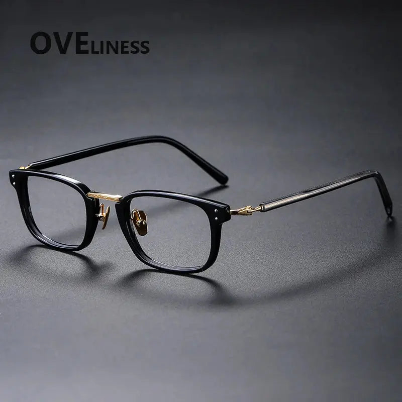 Women's Square Full Rim Titanium Prescription Glasses 81820 — view 5 | Rx Spectacle