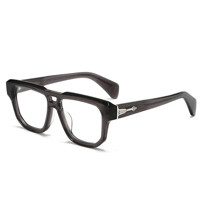 Unisex Browline Full Rim Acetate Double Bridge Prescription Glasses 44304 — view 6 | Rx Spectacle