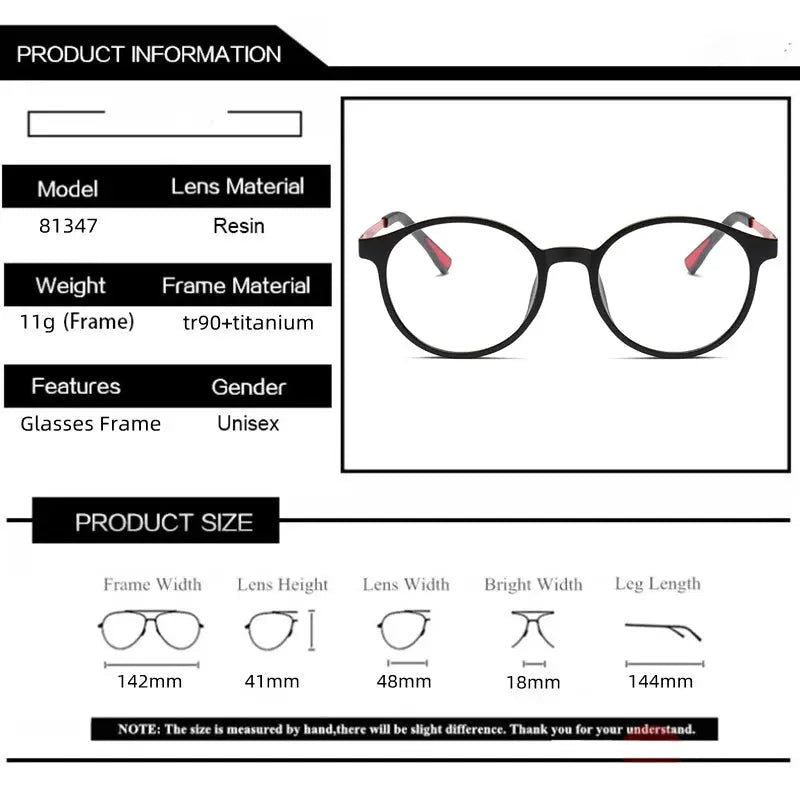 Unisex Round Full Rim Titanium Prescription Glasses 241172 — view 2 | Rx Spectacle