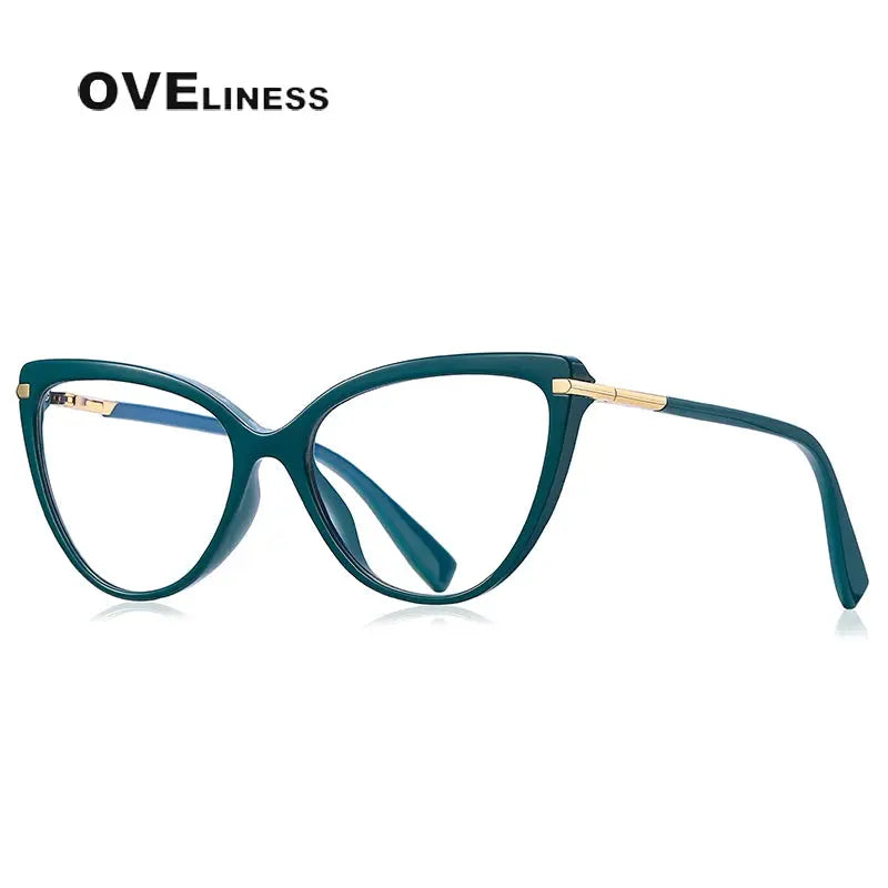 Women's Square Full Rim Titanium Prescription Glasses 22098 — view 6 | Rx Spectacle