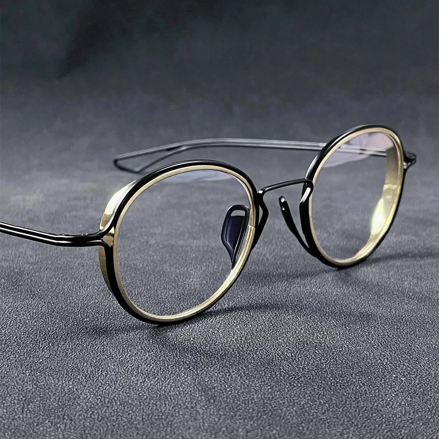 Unisex Round Full Rim Titanium Prescription Glasses 59100 — view 1 | Rx Spectacle