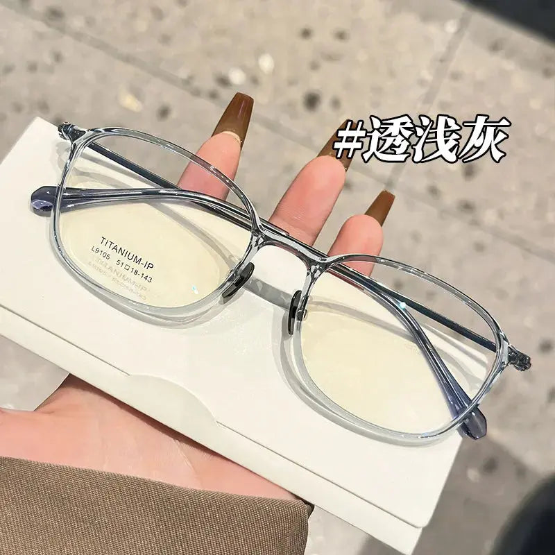 Women's Square Full Rim Titanium Prescription Glasses 59105 — view 5 | Rx Spectacle