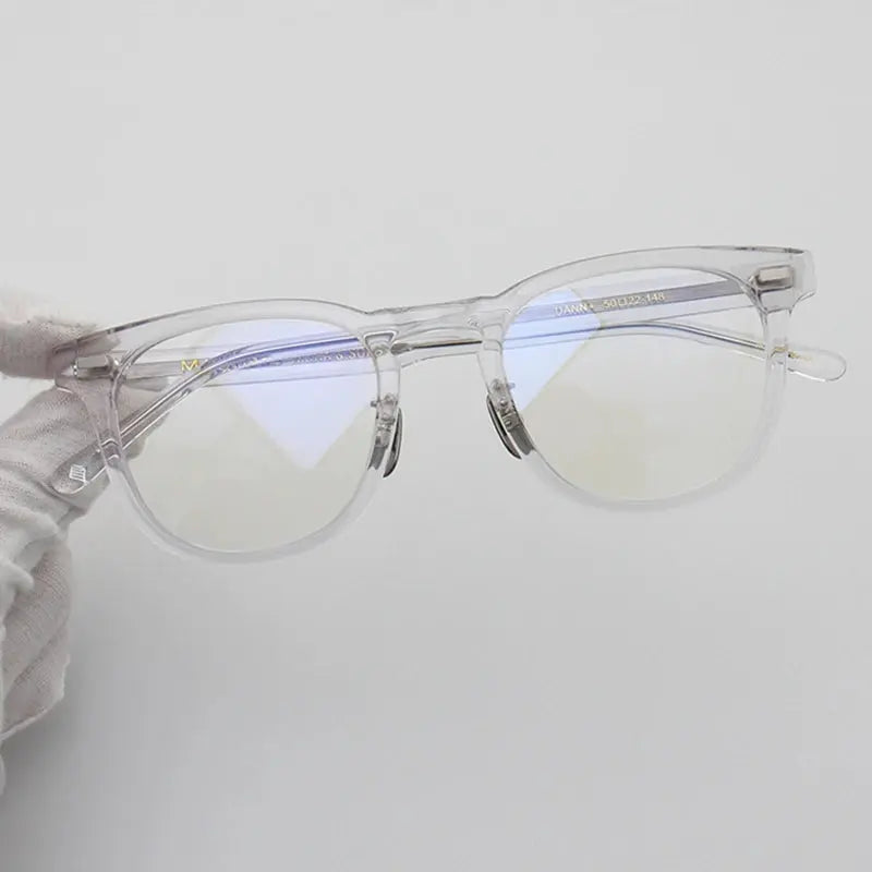Unisex Square Full Rim Titanium Prescription Glasses 94142 — view 6 | Rx Spectacle