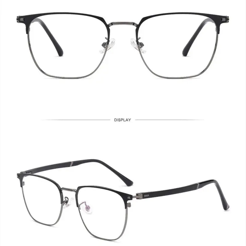 Unisex Square Full Rim Titanium Reading Glasses 6120 — view 9 | Rx Spectacle