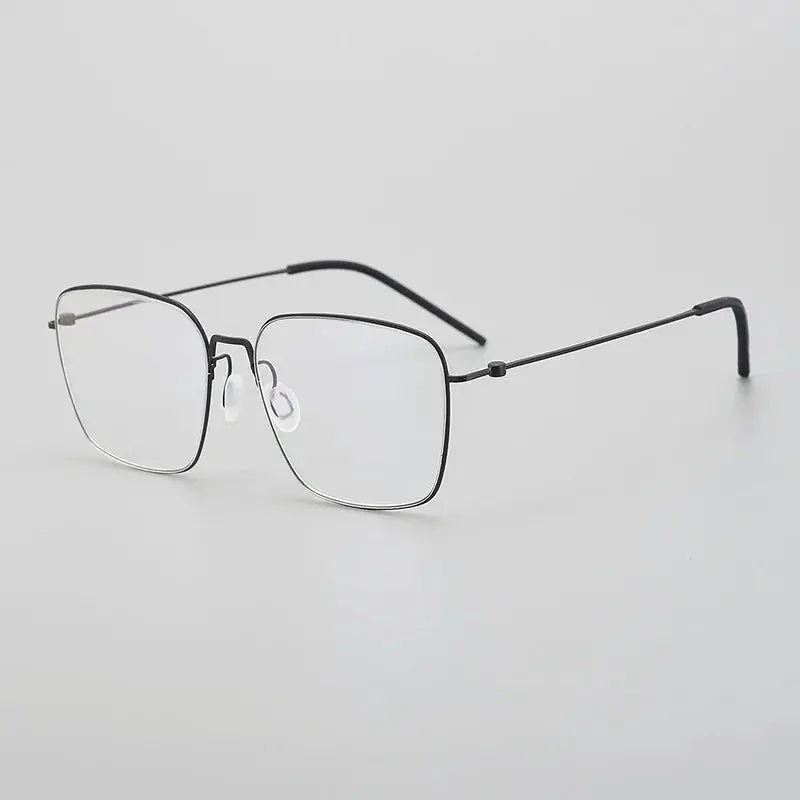 Unisex Square Full Rim Titanium Screwless Prescription Glasses 195538 — view 3 | Rx Spectacle