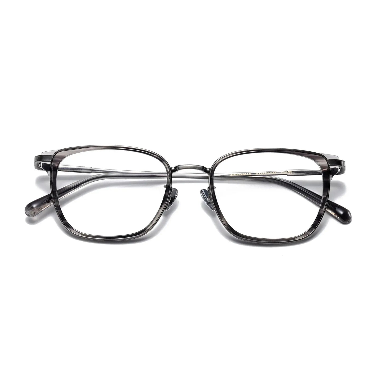 Unisex Square Full Rim Titanium Prescription Glasses 0634 — view 12 | Rx Spectacle
