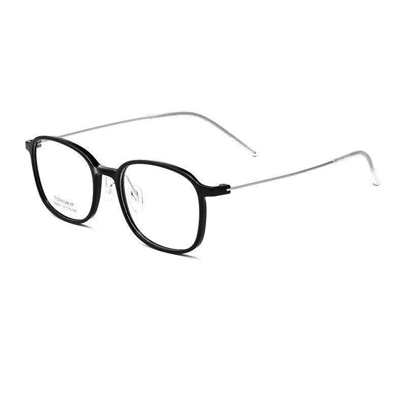 Men's Rectangular Full Rim Titanium Prescription Glasses Pt2219 — view 16 | Rx Spectacle