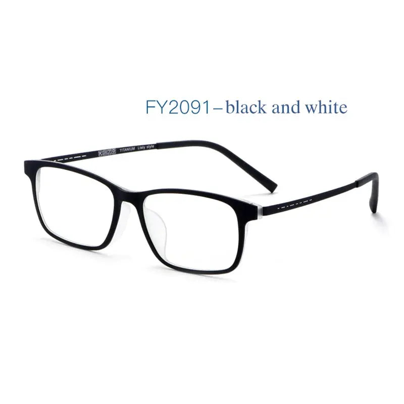 Unisex Square Full Rim Titanium Reading Glasses 29198 — view 6 | Rx Spectacle
