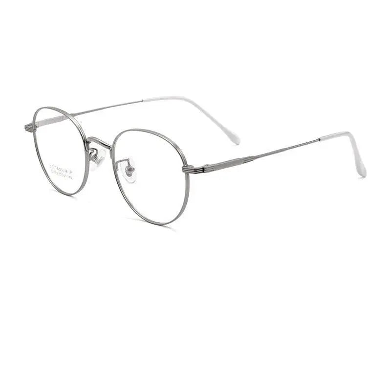 Unisex Polygon Full Rim Titanium Prescription Glasses Bt082t — view 6 | Rx Spectacle