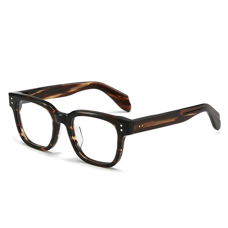 Unisex Square Full Rim Acetate Prescription Glasses 91477 — view 4 | Rx Spectacle