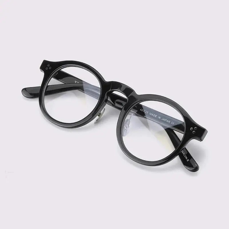 Unisex Round Full Rim Acetate Prescription Glasses 4526 — view 4 | Rx Spectacle