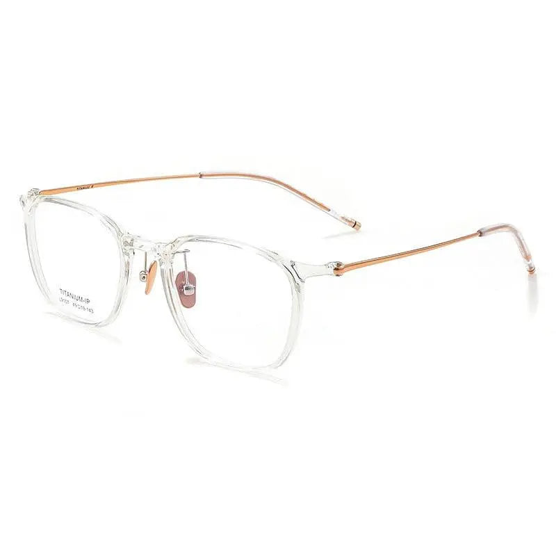 Unisex Square Full Rim Titanium Prescription Glasses L9107 — view 2 | Rx Spectacle