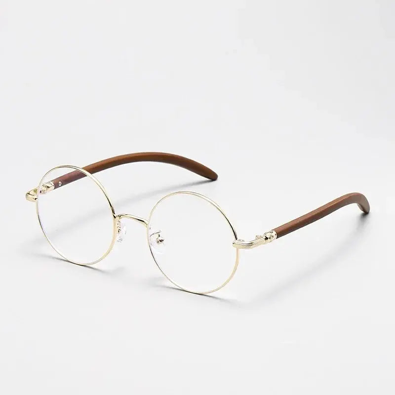 Unisex Round Full Rim Titanium Prescription Glasses 681102 — view 3 | Rx Spectacle