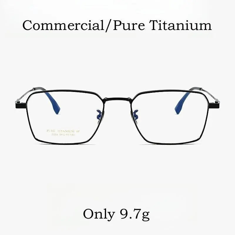 Men's Square Full Rim Titanium Prescription Glasses 205ct — view 8 | Rx Spectacle