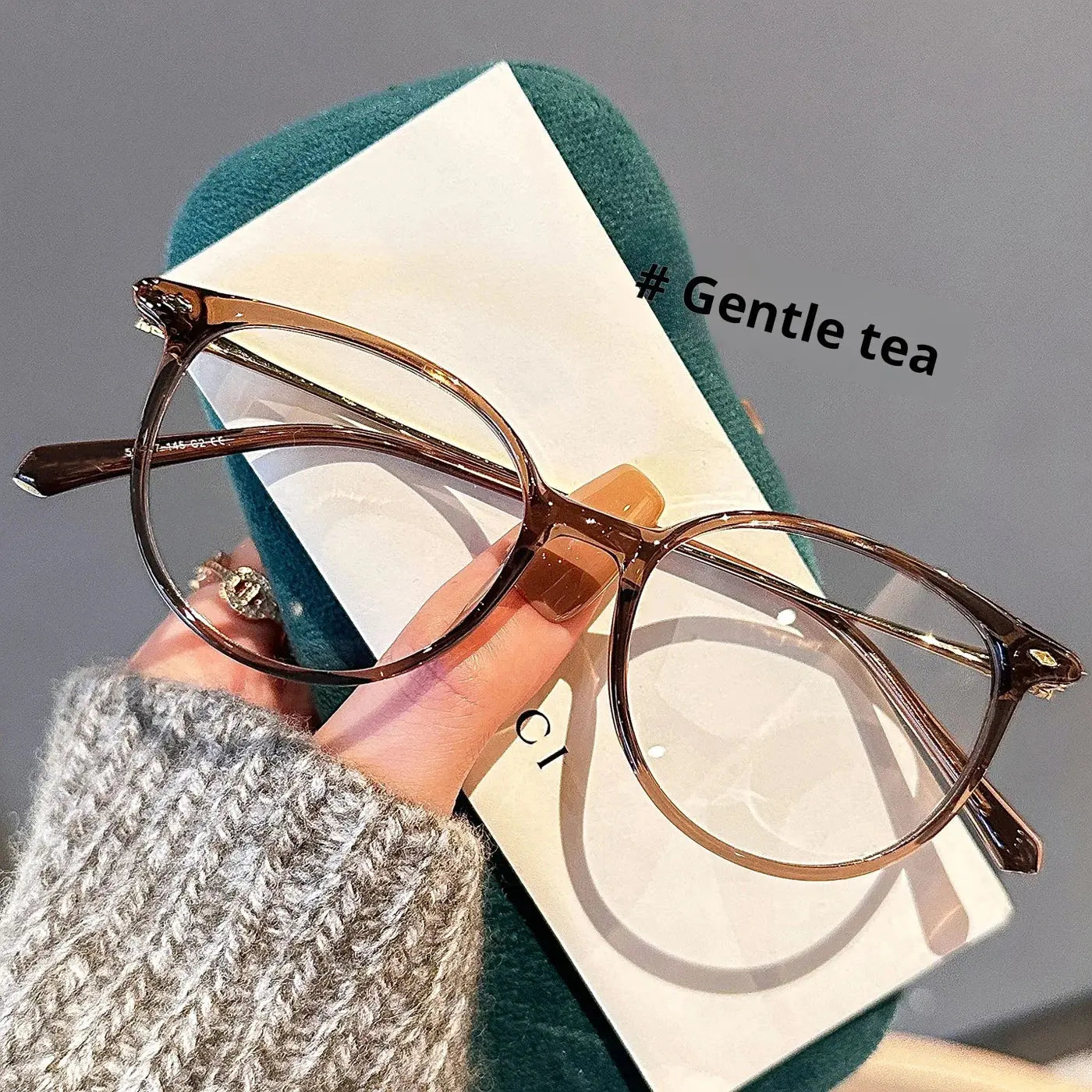 Women's Oval Full Rim Titanium Prescription Glasses 783054 — view 4 | Rx Spectacle