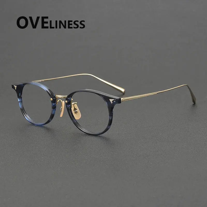 Women's Oval Full Rim Titanium Prescription Glasses 68510 — view 6 | Rx Spectacle