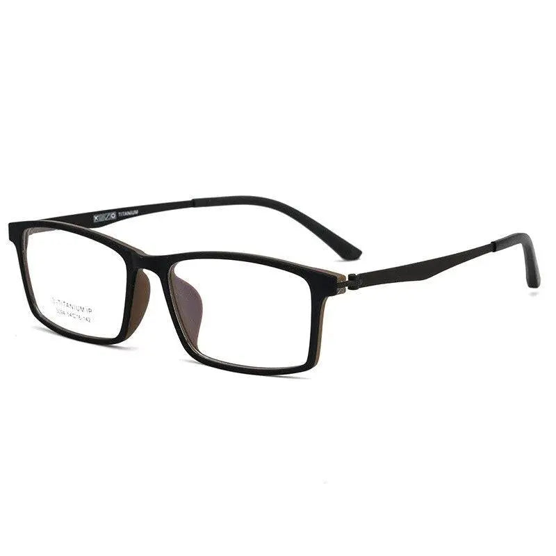 Unisex Square Full Rim Titanium Prescription Glasses 023094 — view 5 | Rx Spectacle