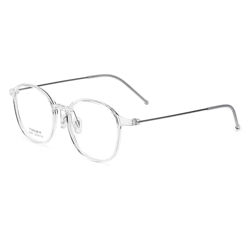 Women's Square Full Rim Titanium Prescription Glasses 75821 — view 5 | Rx Spectacle