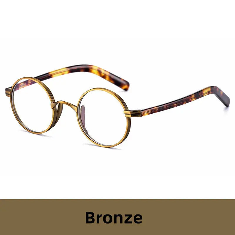 Unisex Round Full Rim Titanium Reading Glasses 0881 — view 6 | Rx Spectacle