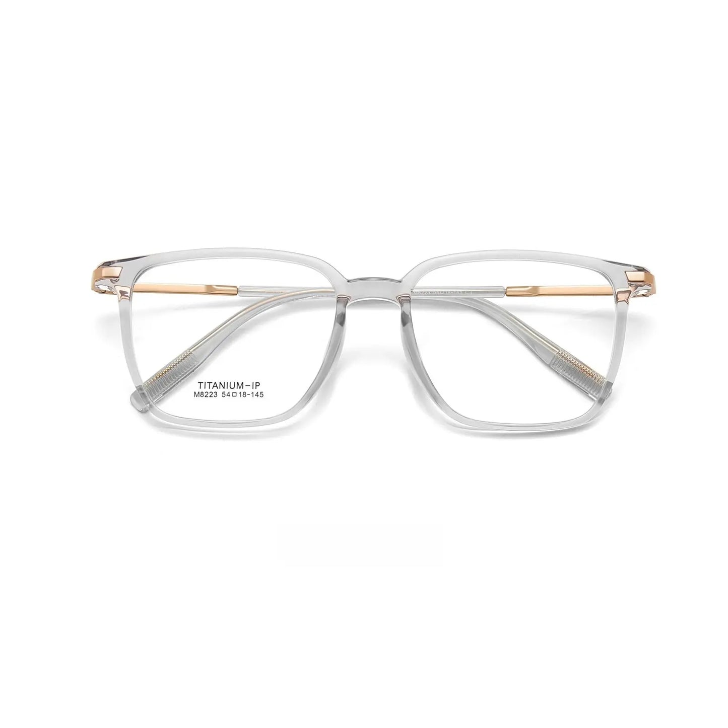 Unisex Square Full Rim Titanium Prescription Glasses — view 6 | Rx Spectacle