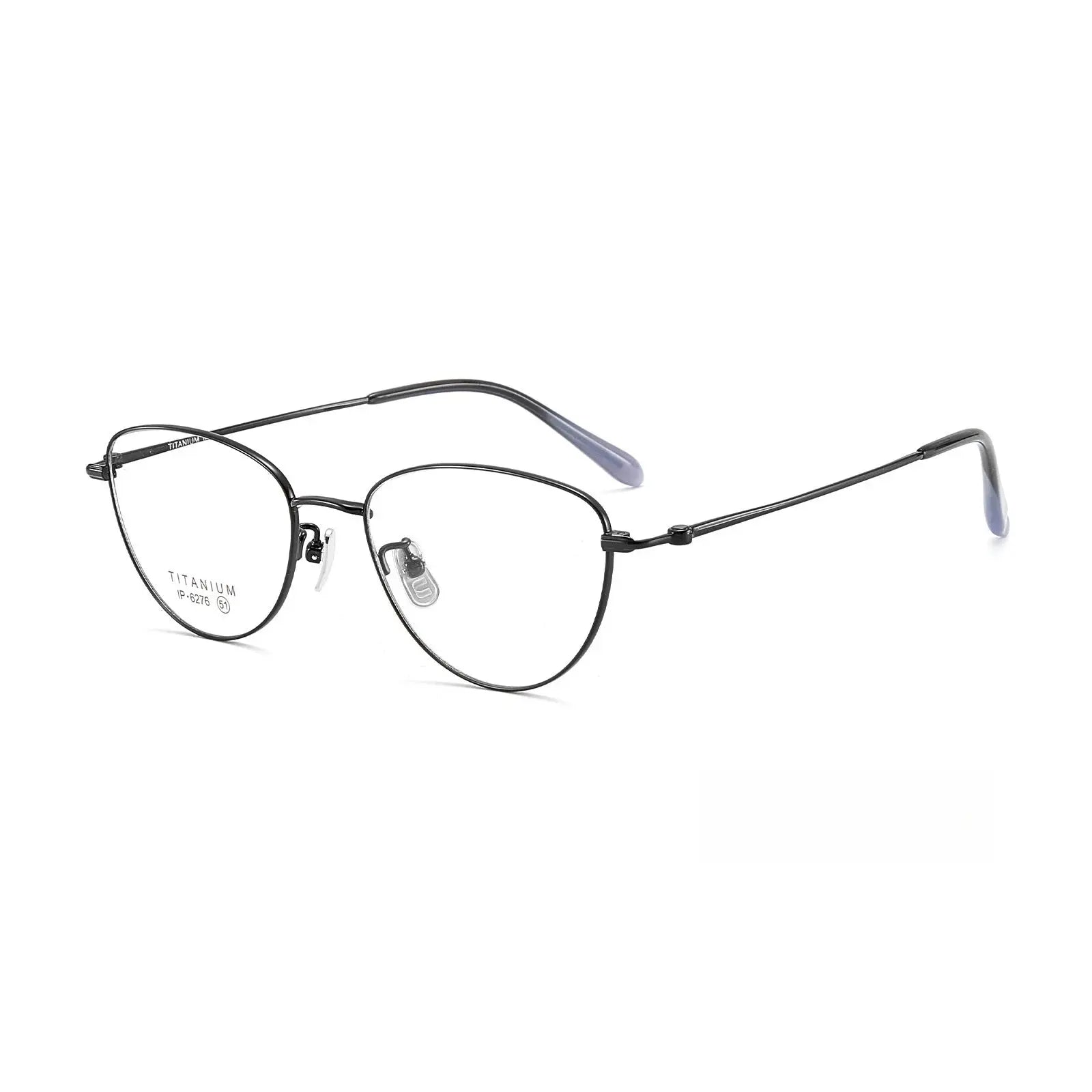 Women's Cat Eye Full Rim Titanium Prescription Glasses 62761 — view 5 | Rx Spectacle
