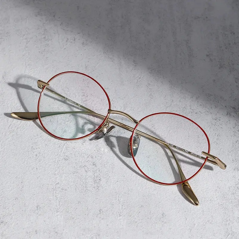 Women's Oval Full Rim Titanium Prescription Glasses 844158 — view 5 | Rx Spectacle