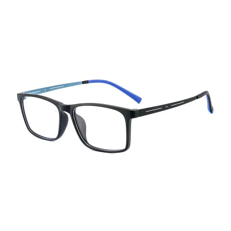 Unisex Square Full Rim Titanium Oversized Prescription Glasses 88033 — view 4 | Rx Spectacle