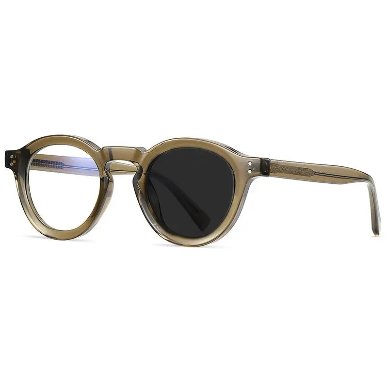 Unisex Round Full Rim Acetate Prescription Glasses Xk2090 — view 5 | Rx Spectacle