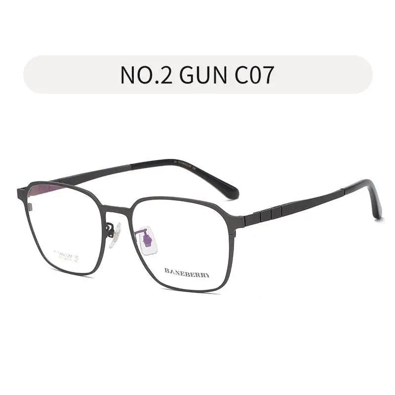 Unisex Square Full Rim Titanium Prescription Glasses 71075 — view 3 | Rx Spectacle