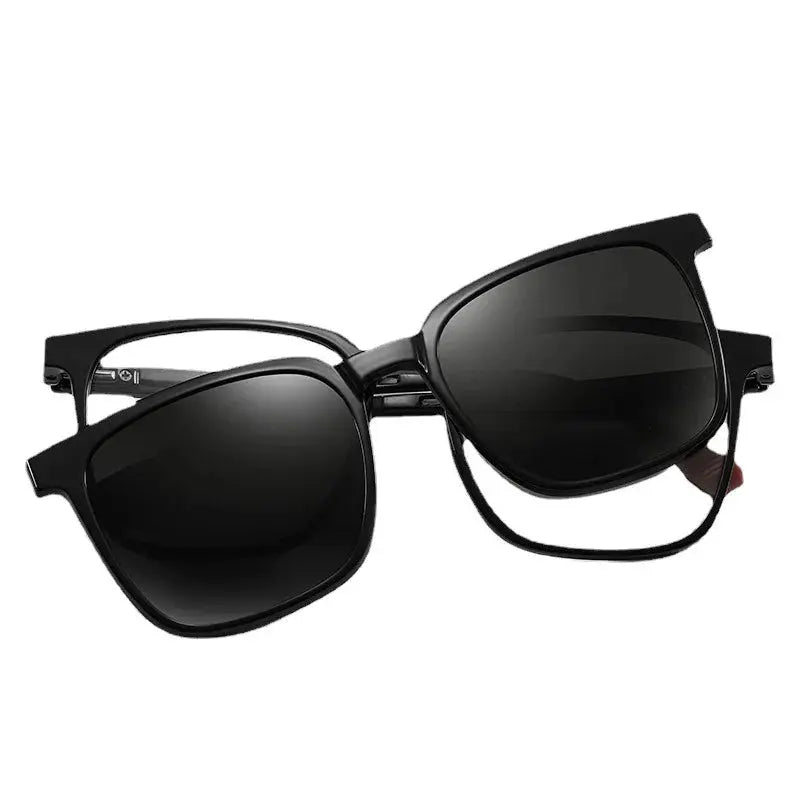 Unisex Square Full Rim Acetate Clip-On Prescription Glasses CX10 — view 4 | Rx Spectacle