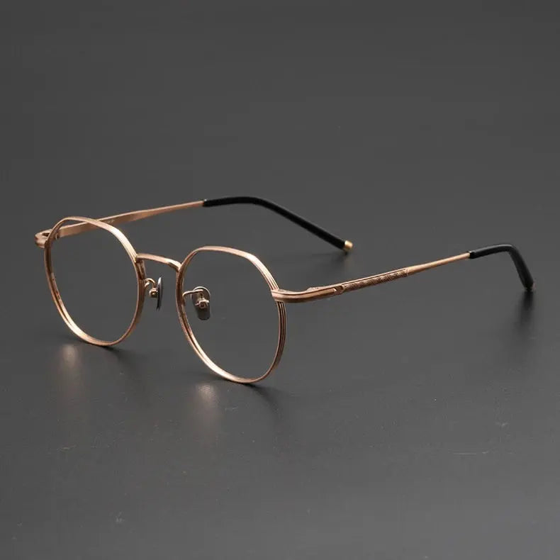 Unisex Polygon Full Rim Titanium Prescription Glasses 14919 — view 10 | Rx Spectacle