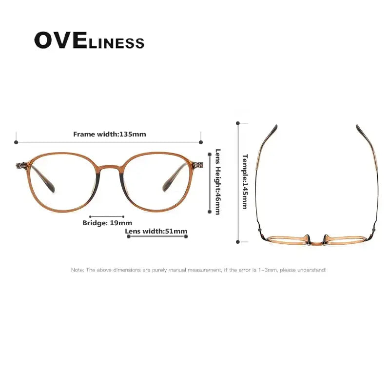 Women's Oval Full Rim Titanium Prescription Glasses 88666 — view 2 | Rx Spectacle