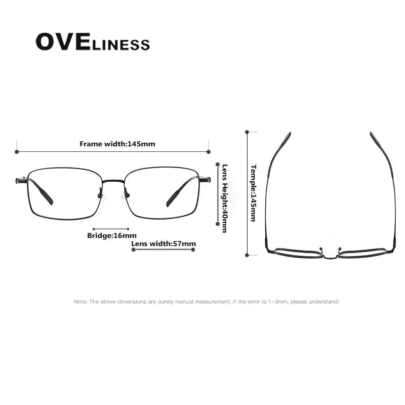 Unisex Polygon Full Rim Titanium Prescription Glasses 9281023 — view 2 | Rx Spectacle